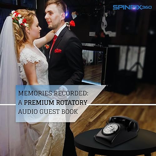 Miniatura 6 de Spinpix360 Libro de visitas de audio para bodas graba mensajes de audio personalizados con libro de visitas, una forma personal y conveniente de