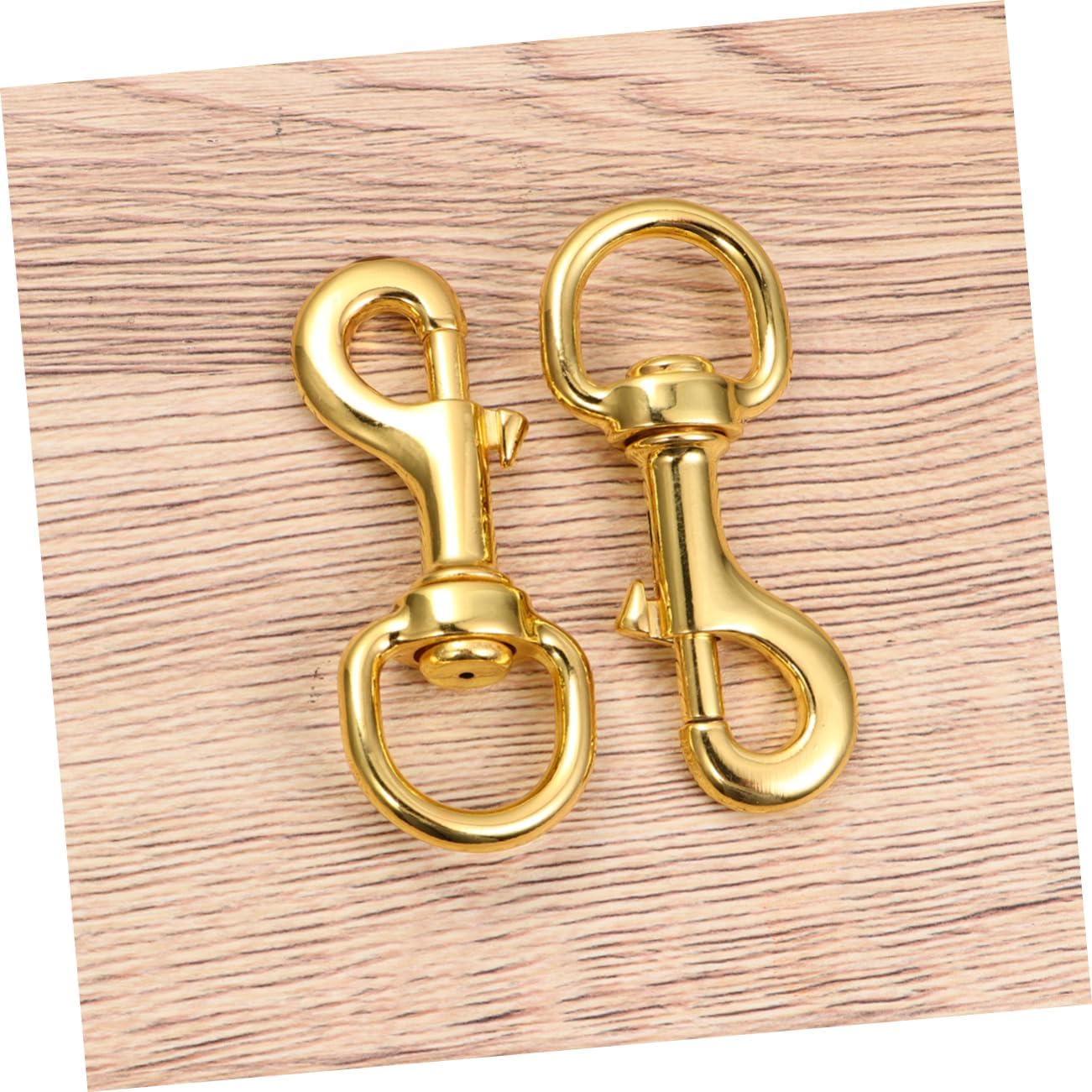 Beavorty 6pcs Pet Collar Hooks Swivel Joints Traction Rope Buckle for Dogs and Cats Golden for Keychains and Pet Leashes and Non-Corrosive