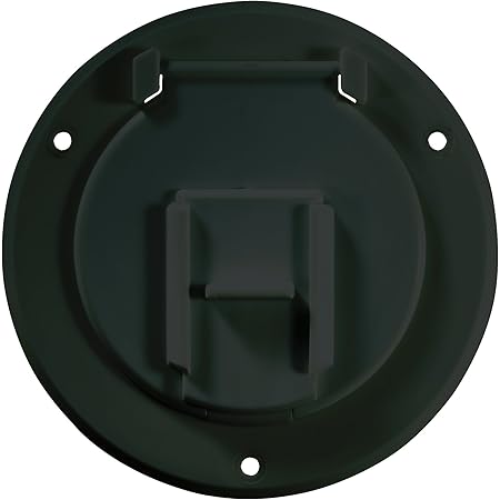 RV Designer B123, Round Electrical Cable Hatch, Basic, 4.3 inch Diameter, Black