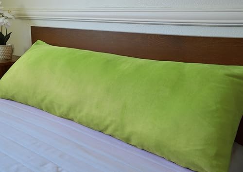 Miniatura 3 de Aiking Home - Funda de almohada de gamuza sintética de lujo con cremallera oculta, 20 x 54 pulgadas, color lima