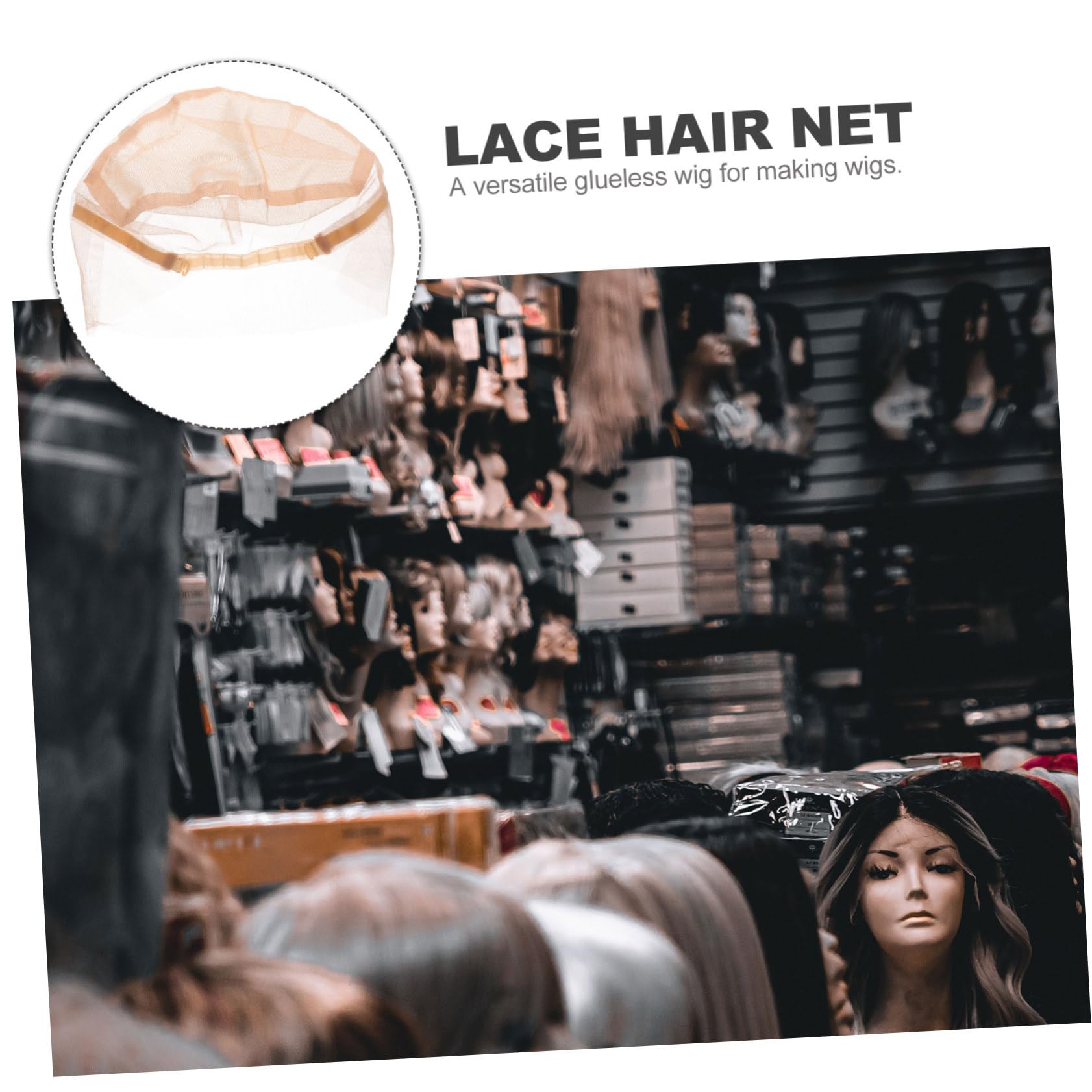 FOMIYES Wig Making Accessories 1pc Lace Wig Cap Hairnet Mesh Soft Material Elastic Hair Net for Women Adjustable Strap