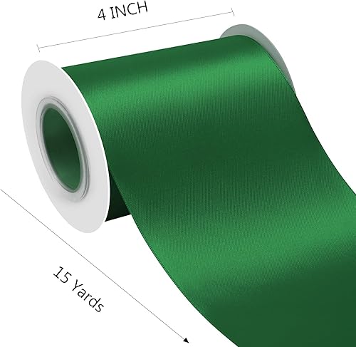 Miniatura 7 de Simplegoal Cinta de satén burdeos de doble cara de 14 pulgadas x 50 yardas, cintas de poliéster burdeos para envolver regalos, cinta de tela para