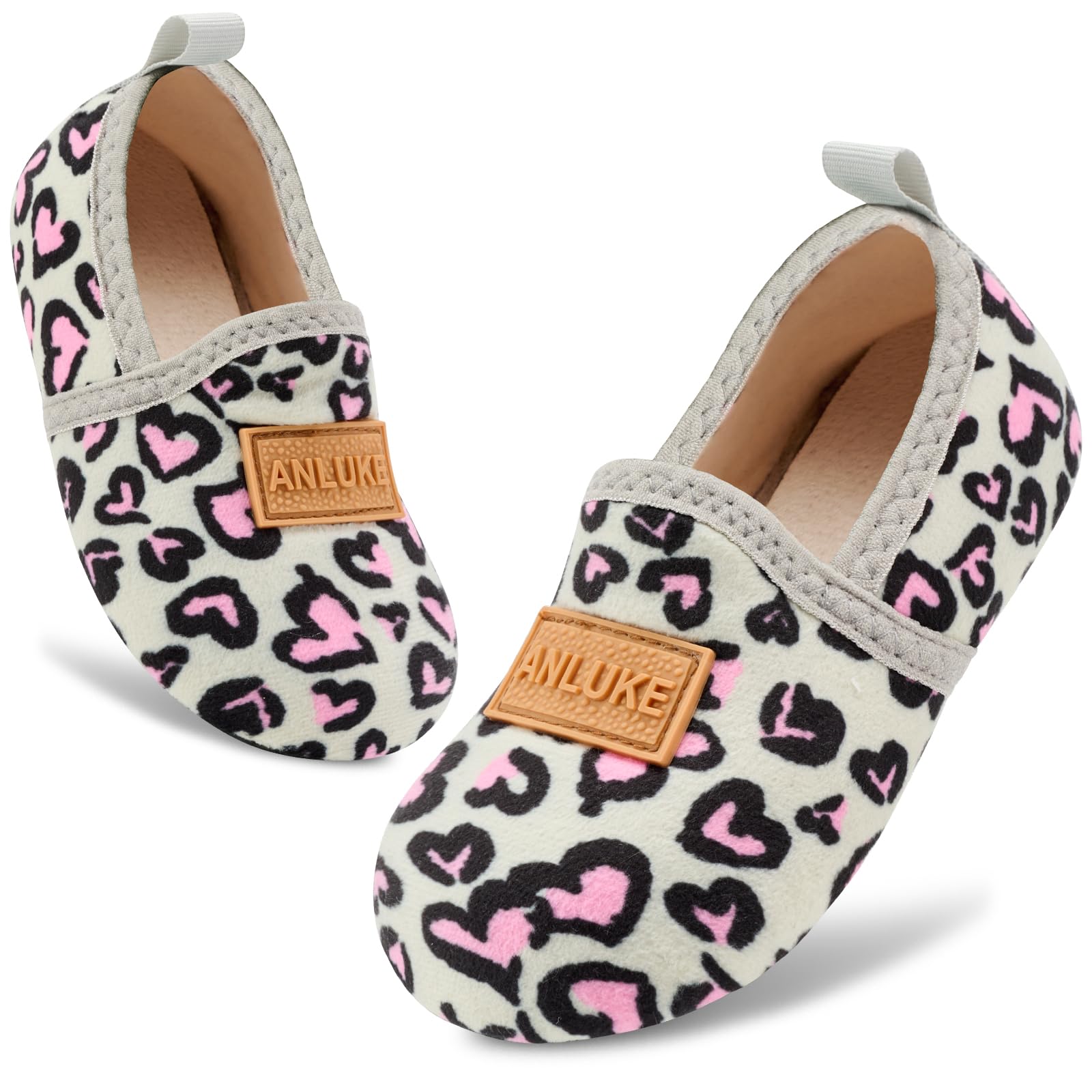 ANLUKE Kids Toddler House Slippers for Boys Girls Warm Indoor Outdoor