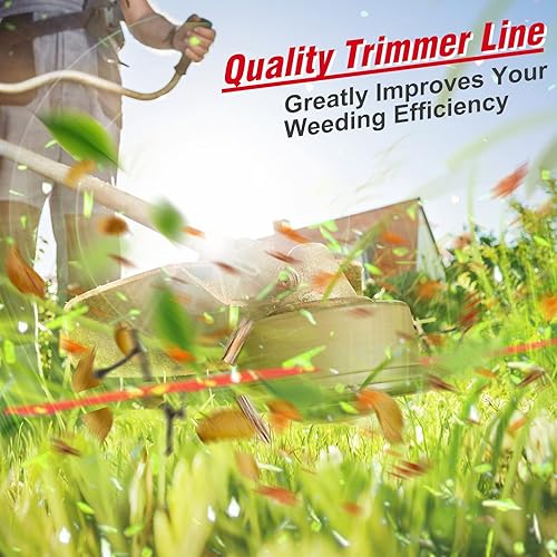 Miniatura 5 de 18 piezas WA0010 carrete de repuesto para recortadora Worx, cuerda de recortadora de 0.065 pulgadas de diámetro y cubiertas de tapa de carrete