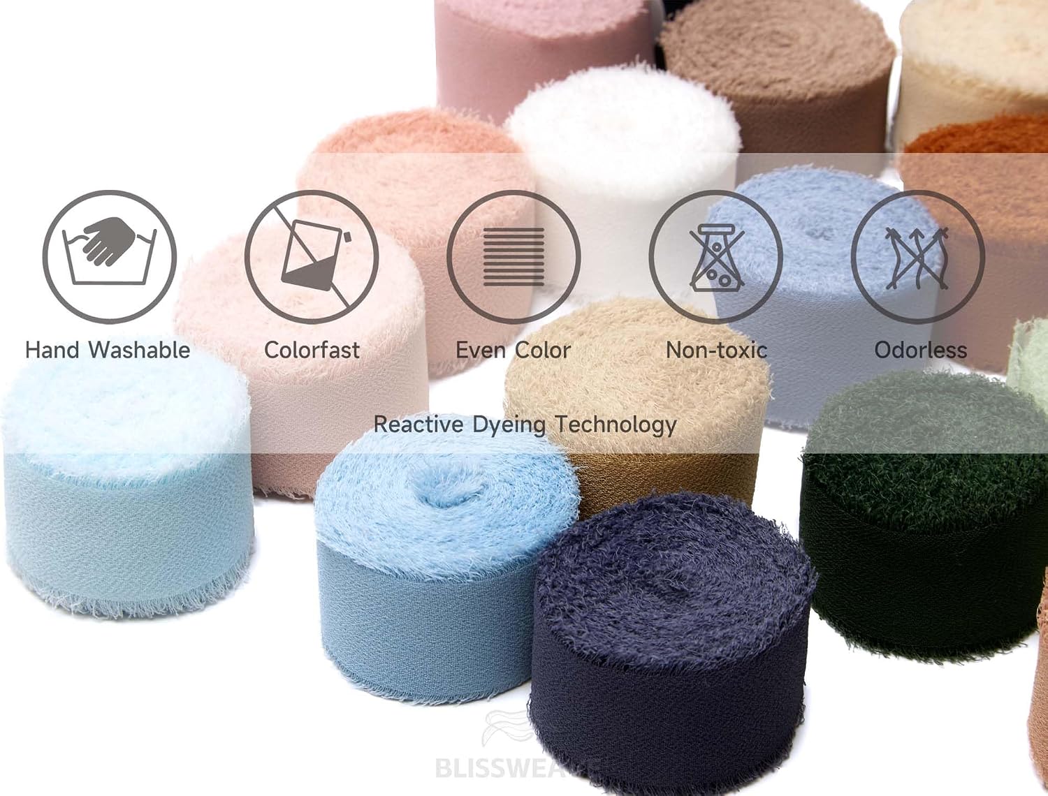 Chiffon Ribbon 1 inch x 100 Yds (20 Assorted Colors) Frayed Ribbons for Gift Wrapping Flower Bouquet Party Holiday Crafts