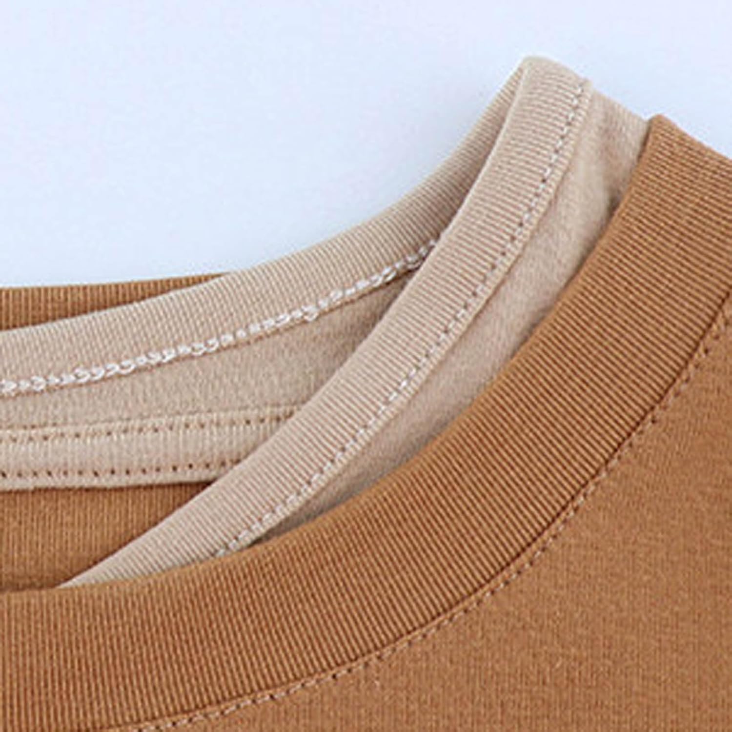 Girls Fake Two Piece Crew Neck Long Sleeve Shirt