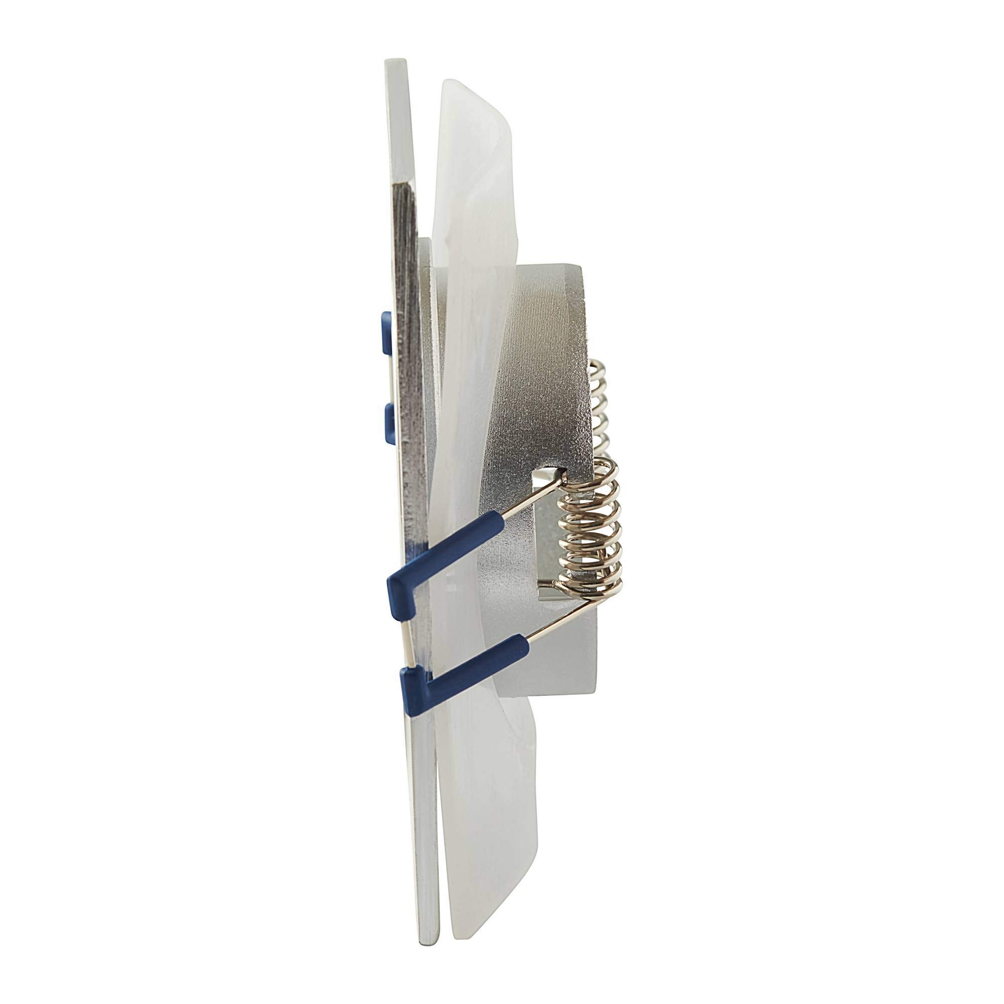 10x LED Einbaustrahler Set 7 Watt neutralweiß IP44 eckig Edelstahl gebürstet 12V - MR16 Einbau-Spot für Bad oder Außen - Deckenleuchte 60-70mm Decken-Strahler Feuchtraum Dusche