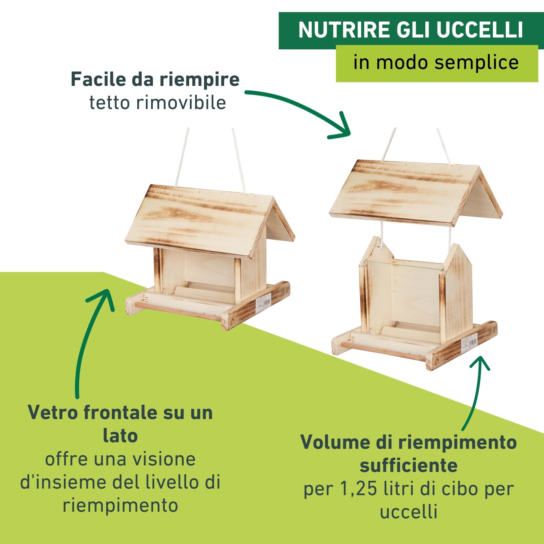 Windhager Mangiatoia da Giardino per Uccelli 24 x 24 x 19 cm