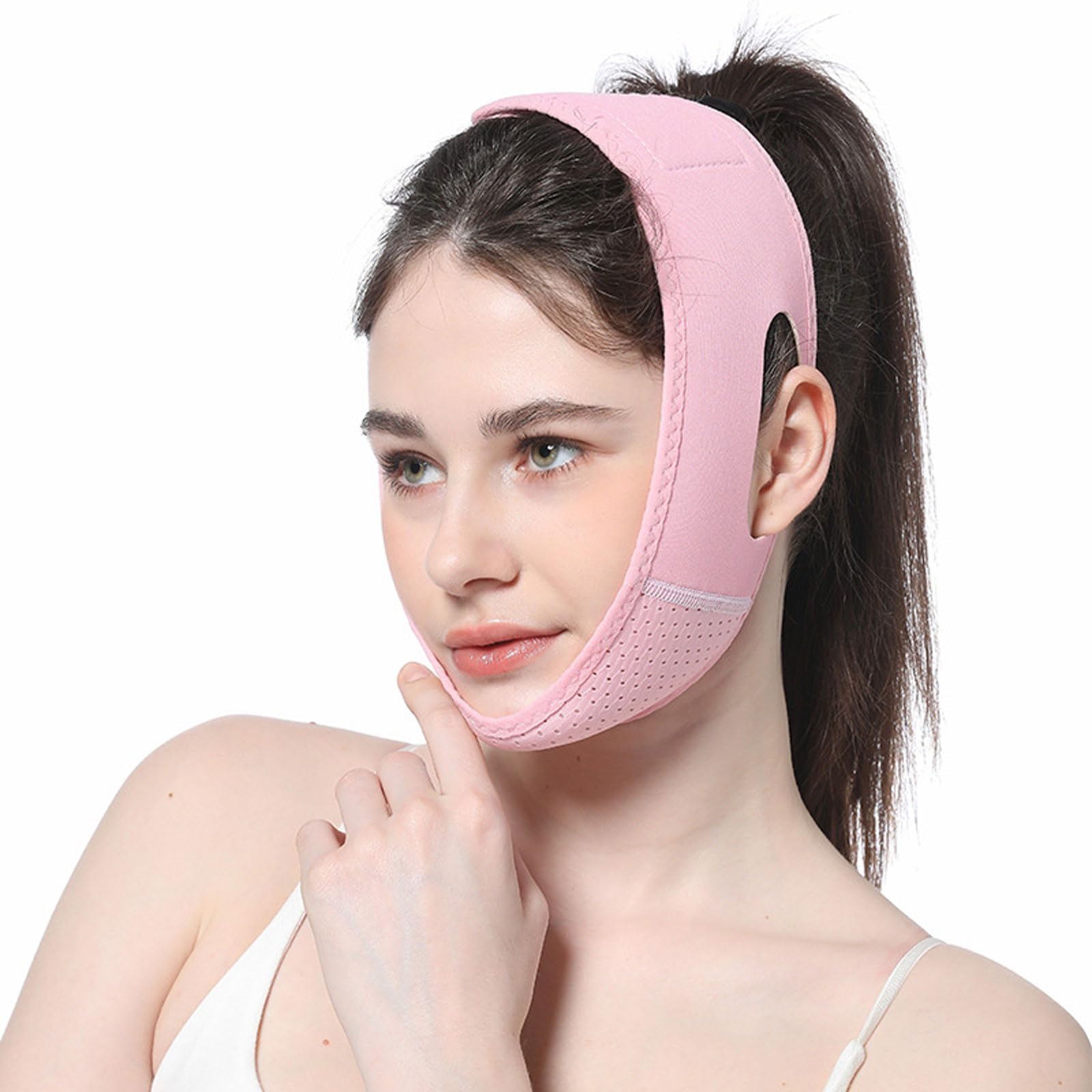 AYNKH Double Chin Lift V Line Mask, Reusable V-Shaped Chin Strap for Women & Men, Jawline Lifting Face Strap