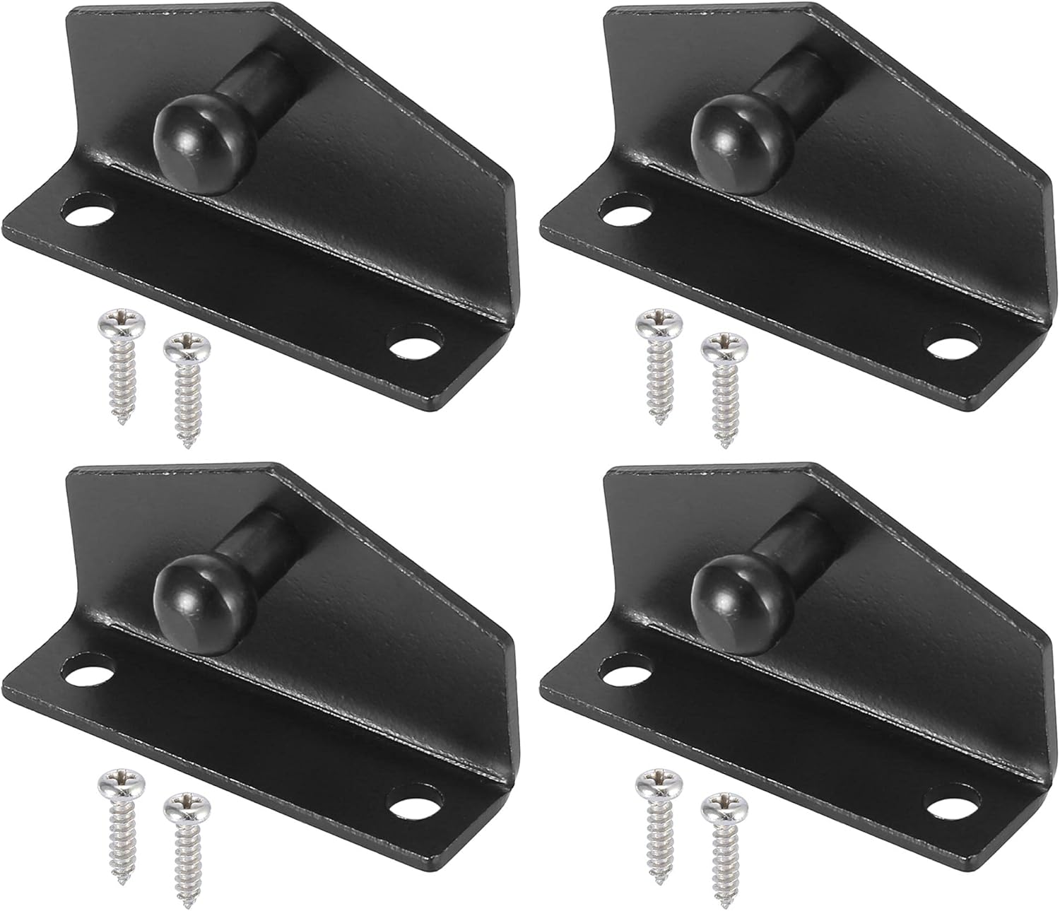 X AUTOHAUX 2 Set Car Ball Studs Mounting Brackets for Gas Struts Shocks with Screws