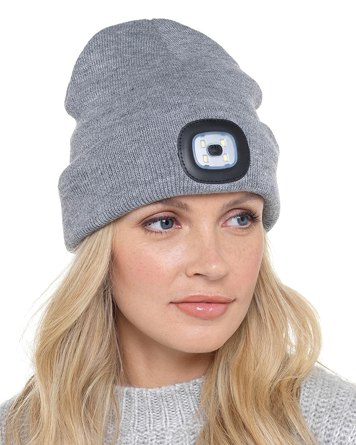 Undercover Unisex Ladies - Grey Ladies Rechargeable Beanie Led Light Hat Gl1074 Grey