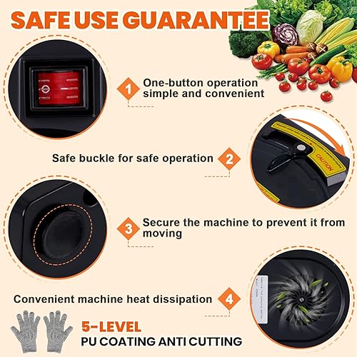 Miniatura 4 de Procesador eléctrico de alimentos 4 en 1 trituradora de verduras para uso doméstico comercial, picadora de verduras resistente, 100 W 110 V