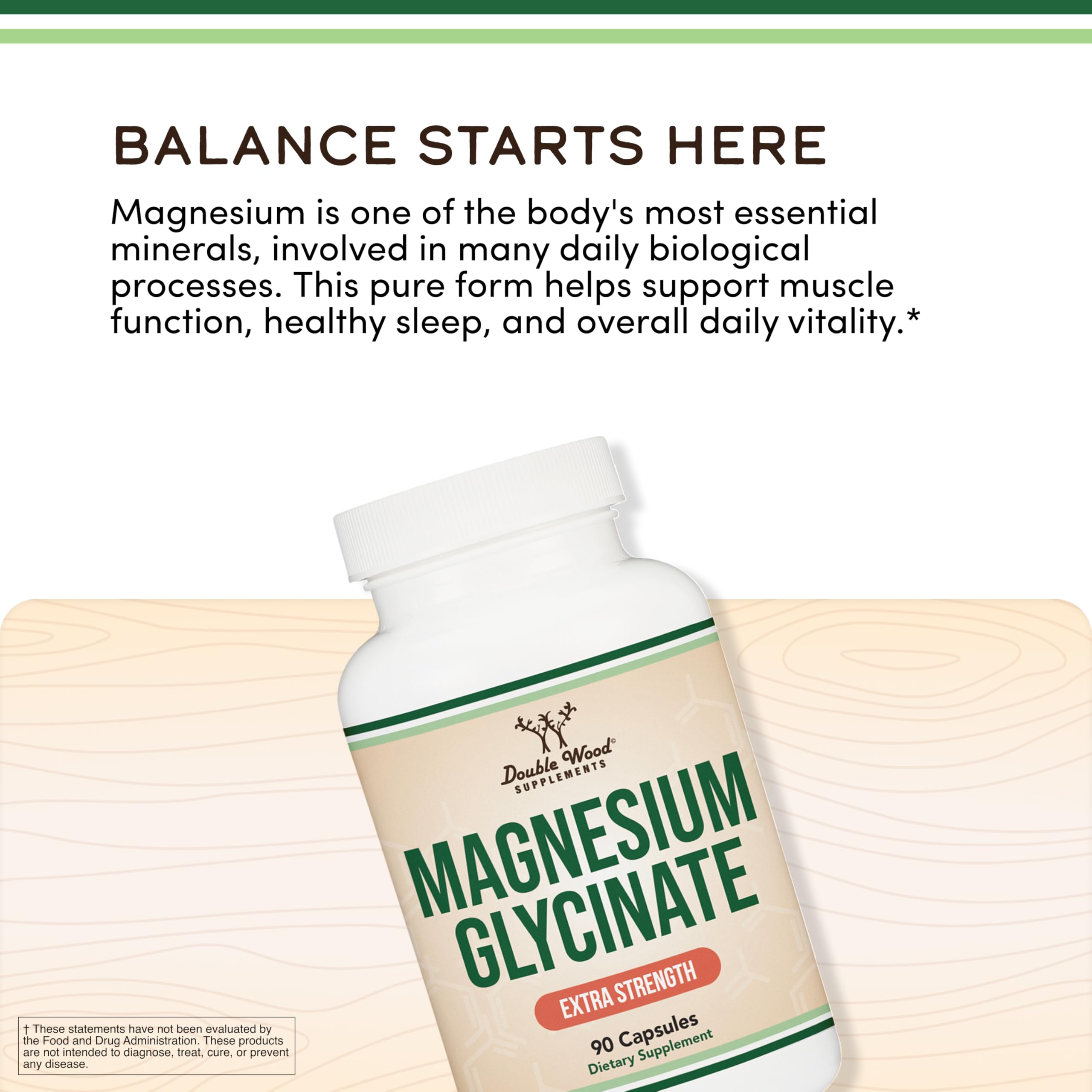 Magnesium Glycinate Extra Strength,120mg of Elemental Magnesium, 90 Caps — Amazon image 4