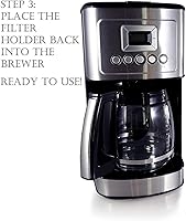 Vista 9 de NRP Paquete de 12 cartuchos de carbón activado con café de repuesto para cafetera DCC-RWF Cuisinart y modelos parciales compatibles con Kenmore