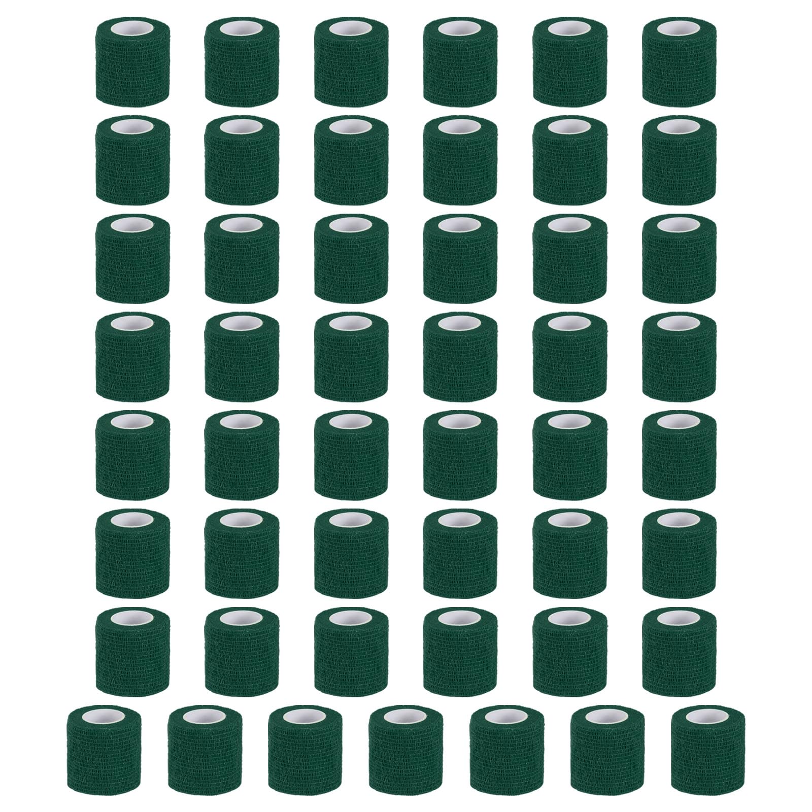 PATIKIL Benda Autoadesiva 177" X 2", 50 Pezzi Benda Elastica Autoaderente Traspirante Per Polso Caviglia sport Atletica, Verde Scuro