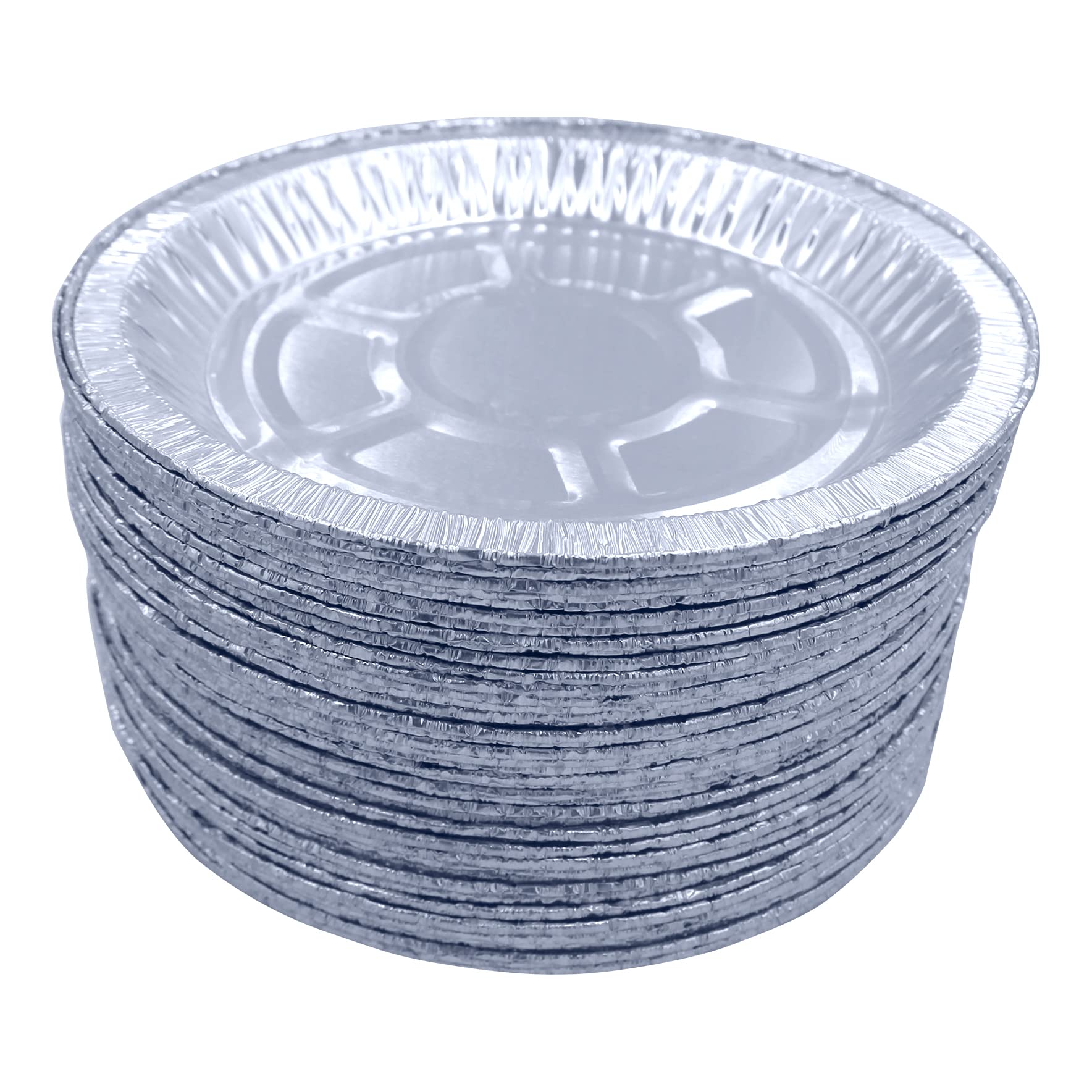 Sunrise Packaging 10 x Round Aluminum Foil Pie Plate 8 inch (198mm x 16mm) – Recyclable, Durable & Food-Grade Flan Foil Plates for Baking Pies, Tarts, Quiches & More
