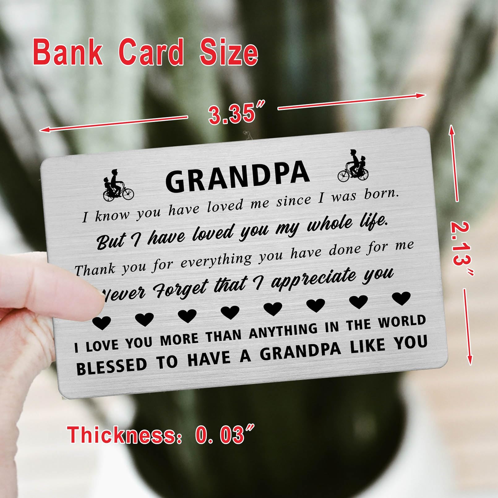 Yobent Carte De Fête Des Pères Pour Grand-père Pour Homme