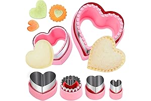 6 PCS Heart Cookie Cutters, Make Your Own Valentine's Gifts