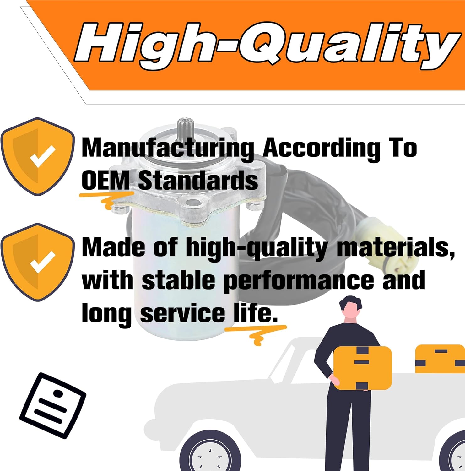 Power Shift Control Motor Compatible with 2000-2006 Honda Rancher TRX350 TRX350FE TRX350TE, Replaces# 31300-HN5-A11, 430-58002, 463731, CMU0003
