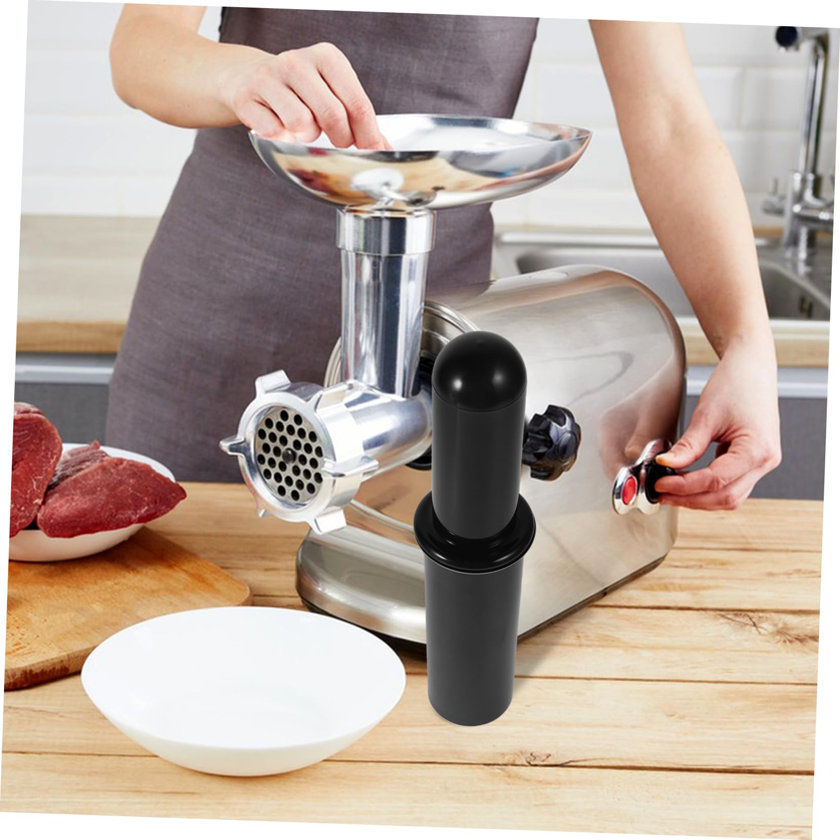 Gatuida Asta Per Tritacarne Bastoncino Per Spingere Il Cibo Tritacarne Stantuffo Utensile Per Carne Pestello Insaccatrice Schiacciacarne Pressa Per Carne In Plastica