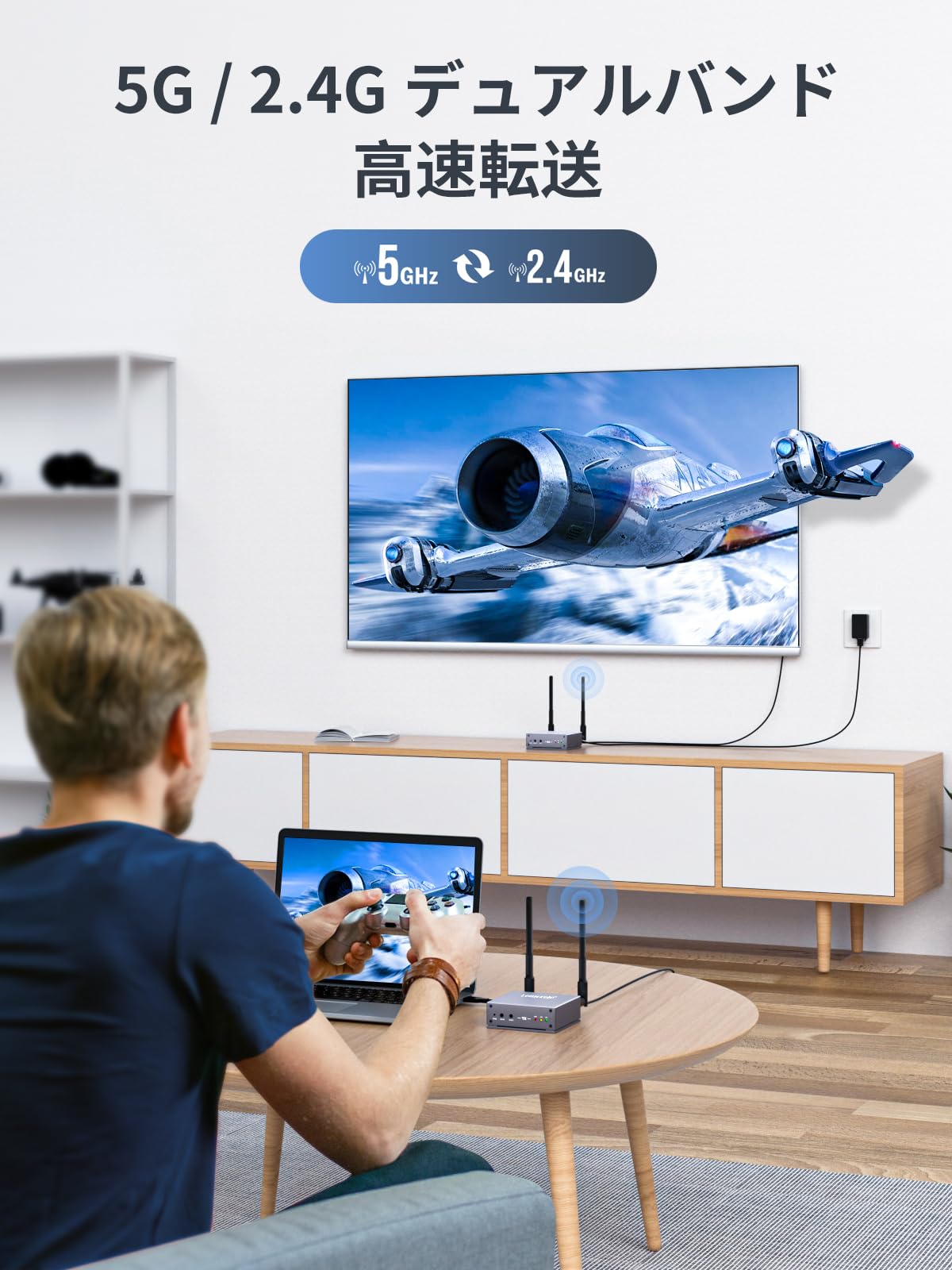 Amazon | ワイヤレス hdmi 送受信機セット 200M 【日本技適認証