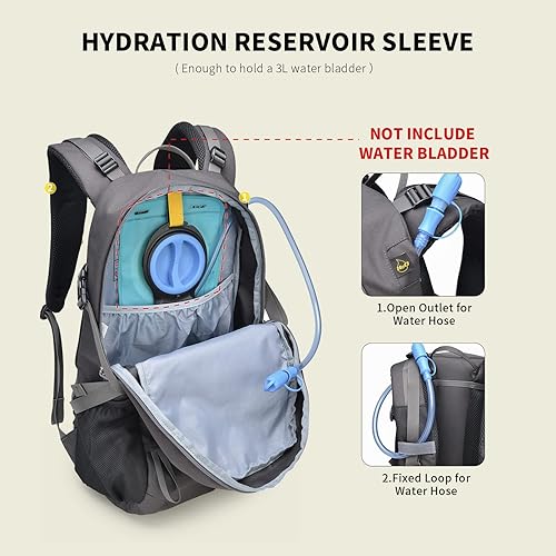 Miniatura 4 de SKYSPER Mochila de senderismo para hombres y mujeres, mochila de viaje de 35 litros, impermeable, mochila de campamento ligera para exteriores