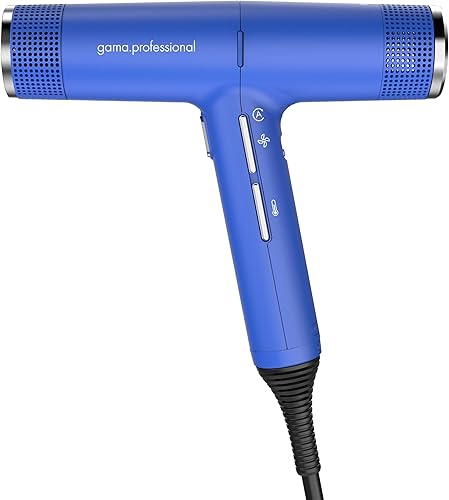 GA.MA EasiQ Perfetto - Secador de pelo profesional con generador iónico y tecnología Oxy Active, ligero y de bajo ruido, 1300 W, color azul