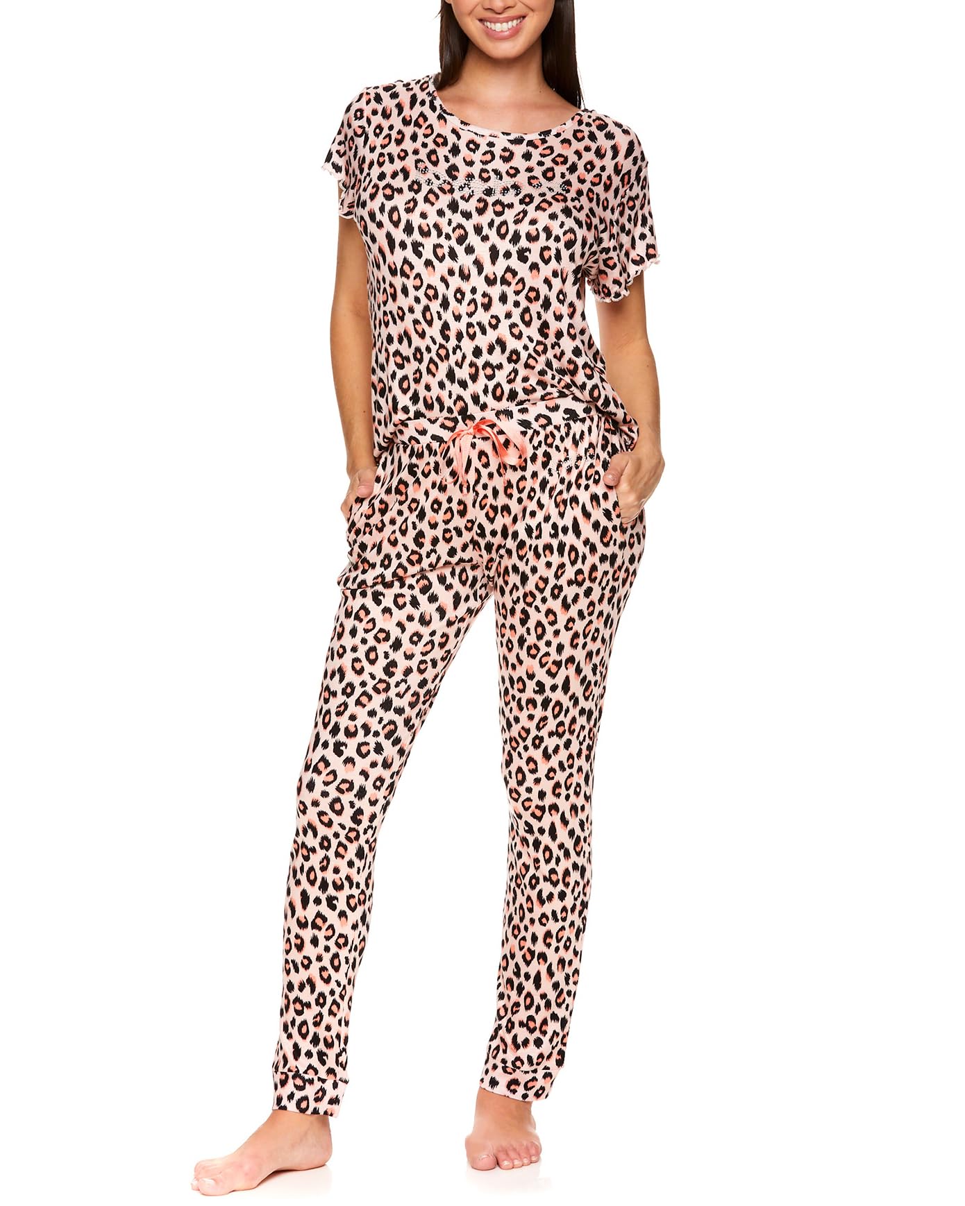 bebe Sleepwear Set - Pale Peach, XL