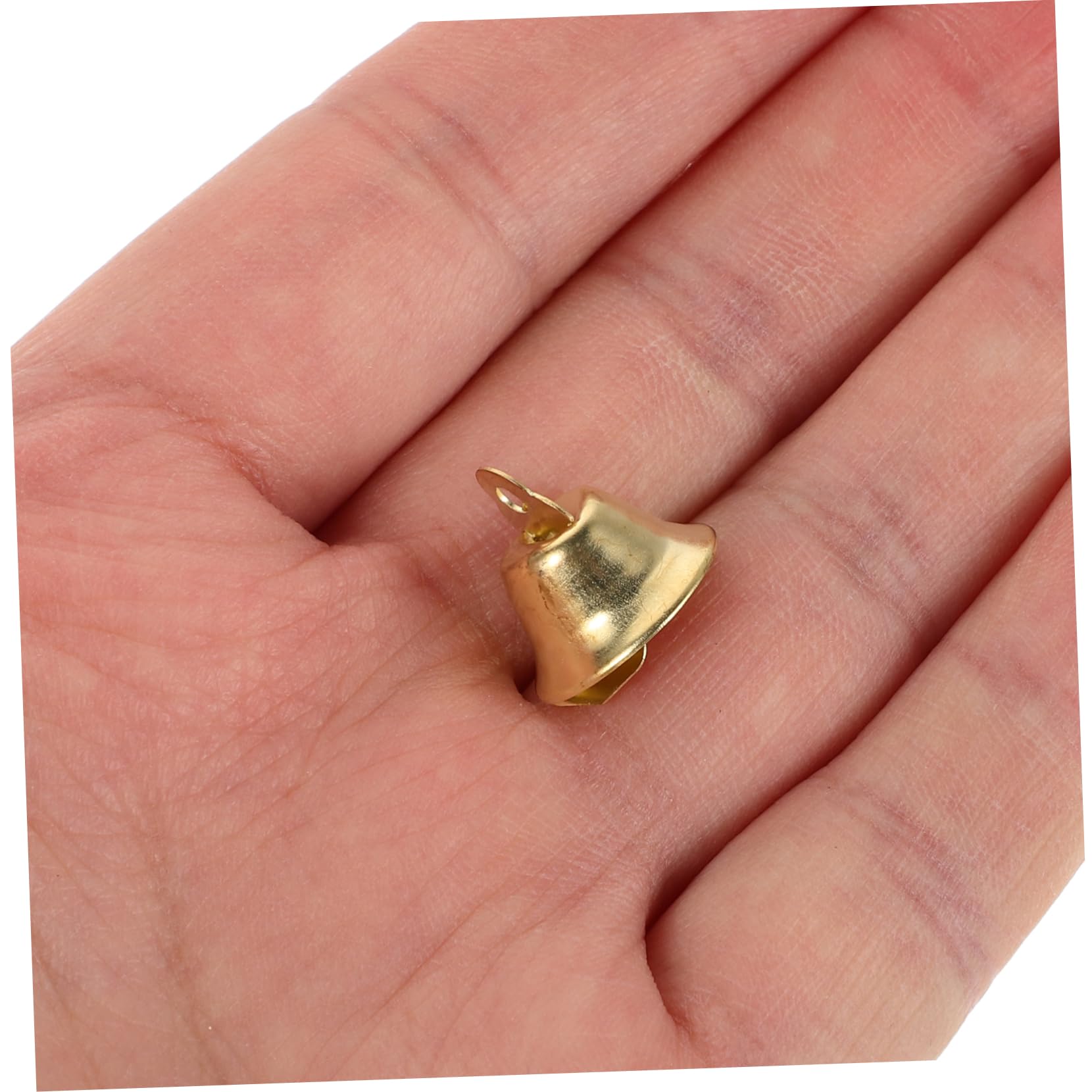 SHOWERORO Ciondolo a Campana Natalizia Mini 14 Mm Dorato Accessori Fai Da Te Per Decorazioni Albero Di Natale Set Da 120 Pezzi Campane Pendenti Per Artigianato e Regali Creativi Natalizi