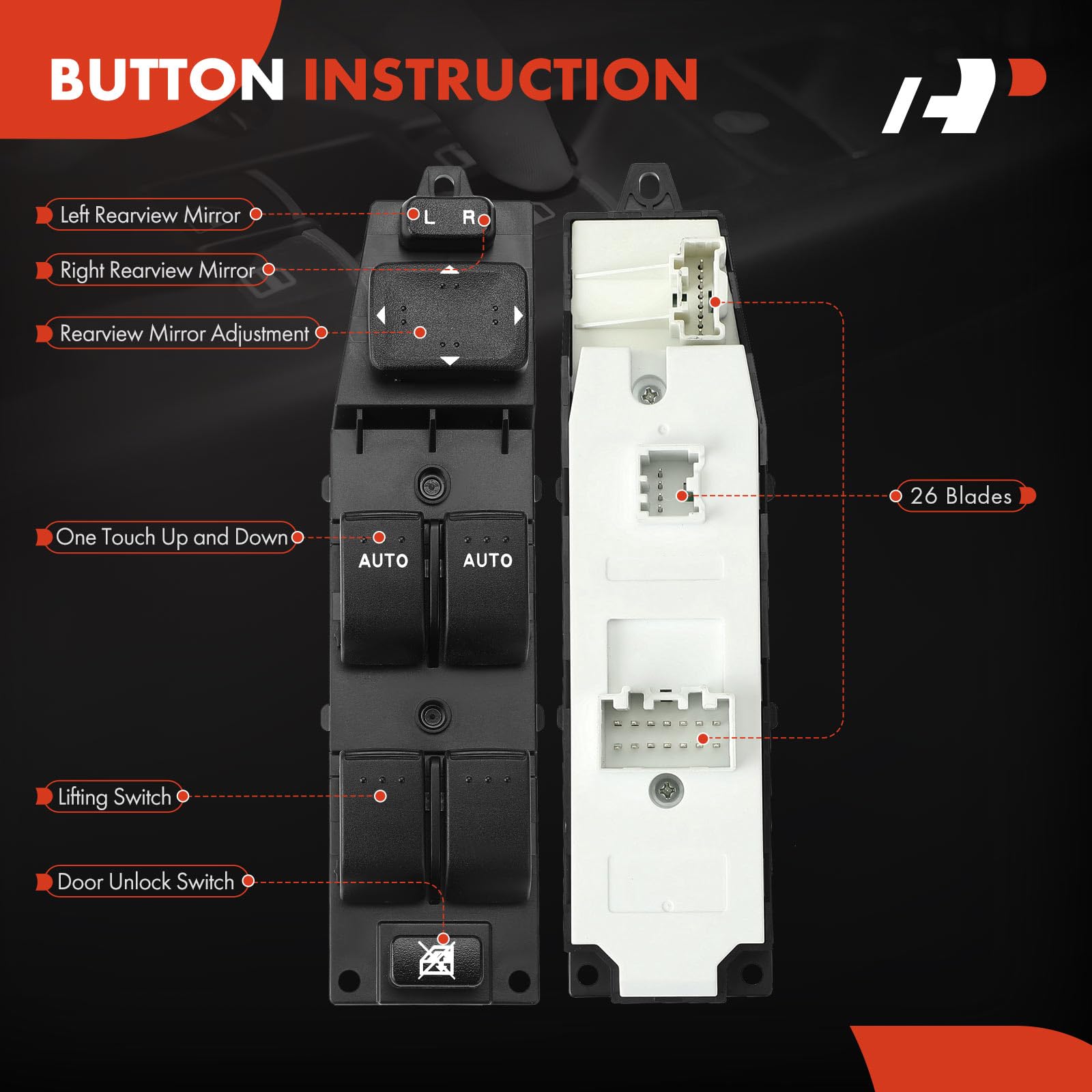 Amazon.com: A-Premium Master Power Window Switch Compatible with
