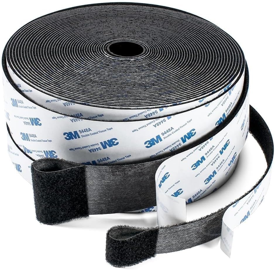 – Heavy Duty Hook & Loop Tape 2M x 25mm – Extra Strong Self-Adhesive Nylon Fastener Roll, Industrial Strength Sticky Back Tape for DIY, Crafts, Sewing, Cable Management & Home Organization