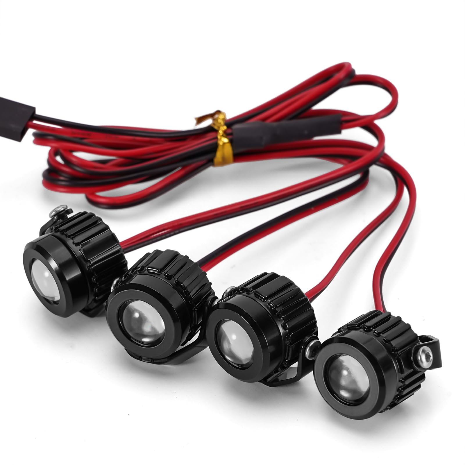 INJORA Aluminium Super Bright LED Lights for SCX10 TRX4 1/10 1/8 RC Crawlers Upgrade