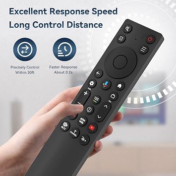 New Replacement Universal TCL Voice Remote Control RC923A FMB1 for TCL Smart TV – Compatible with TCL Google TV LED QLED 4K OLED TVs, Bluetooth Voice Control
