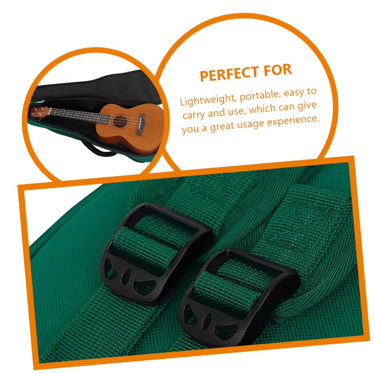 Sac de Transport Ukulélé Oxford avec Poche Latérale Transparente et Protection Rembourrée Sac de Rangement Étanche pour Instrument de Musique