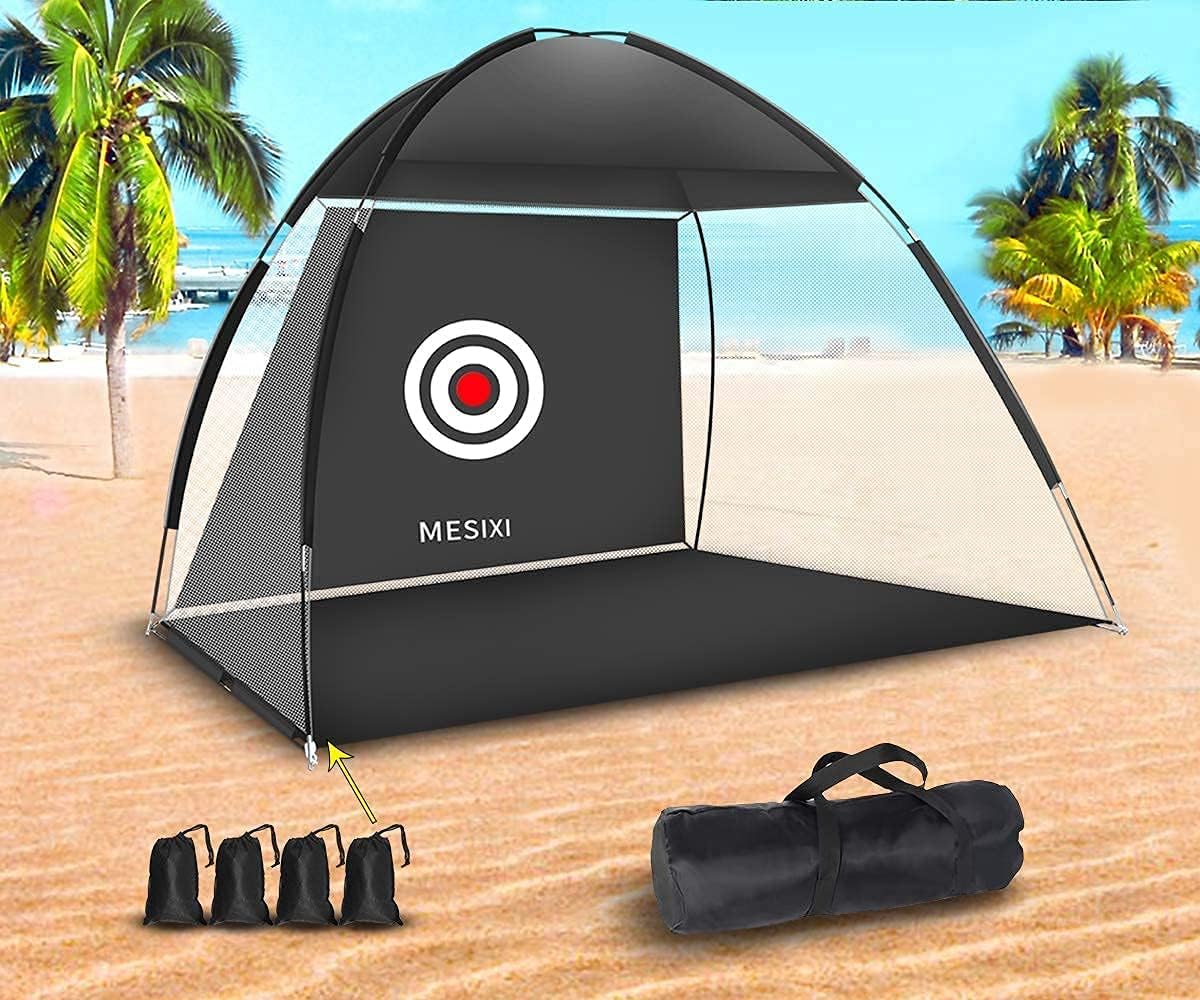 Upgraded Golf Net Golf Hitting Nets Training Aids Practice Nets for Backyard or Driving Range Swing Hitting Chipping Equipped with 3-in-2 Golf Mat and Solid Real Golf Balls for Indoor Outdoor Sports : Sports & Outdoors