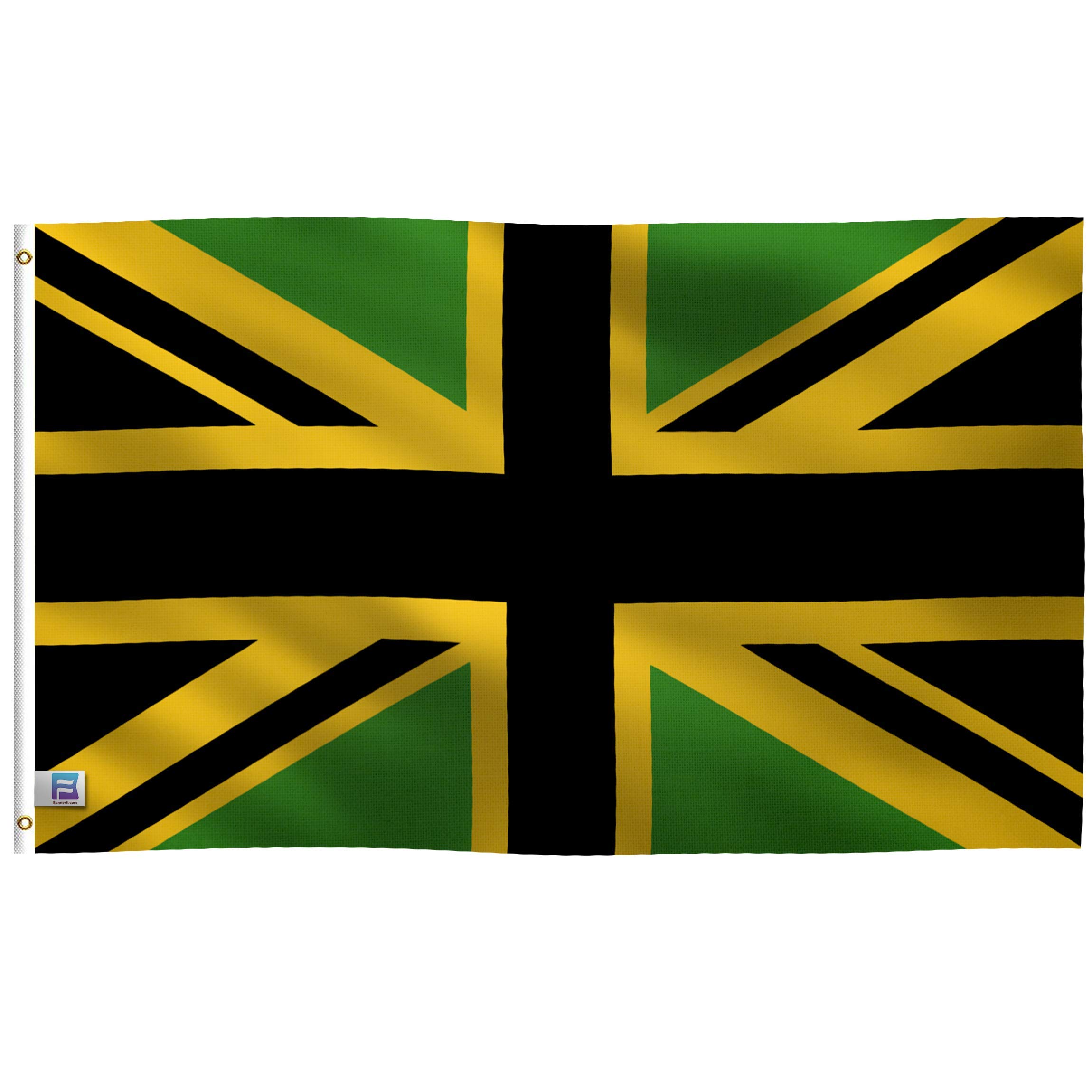 Amazon.com : 3x5 Foot Jamaican Union Jack UK Style Flag: Single