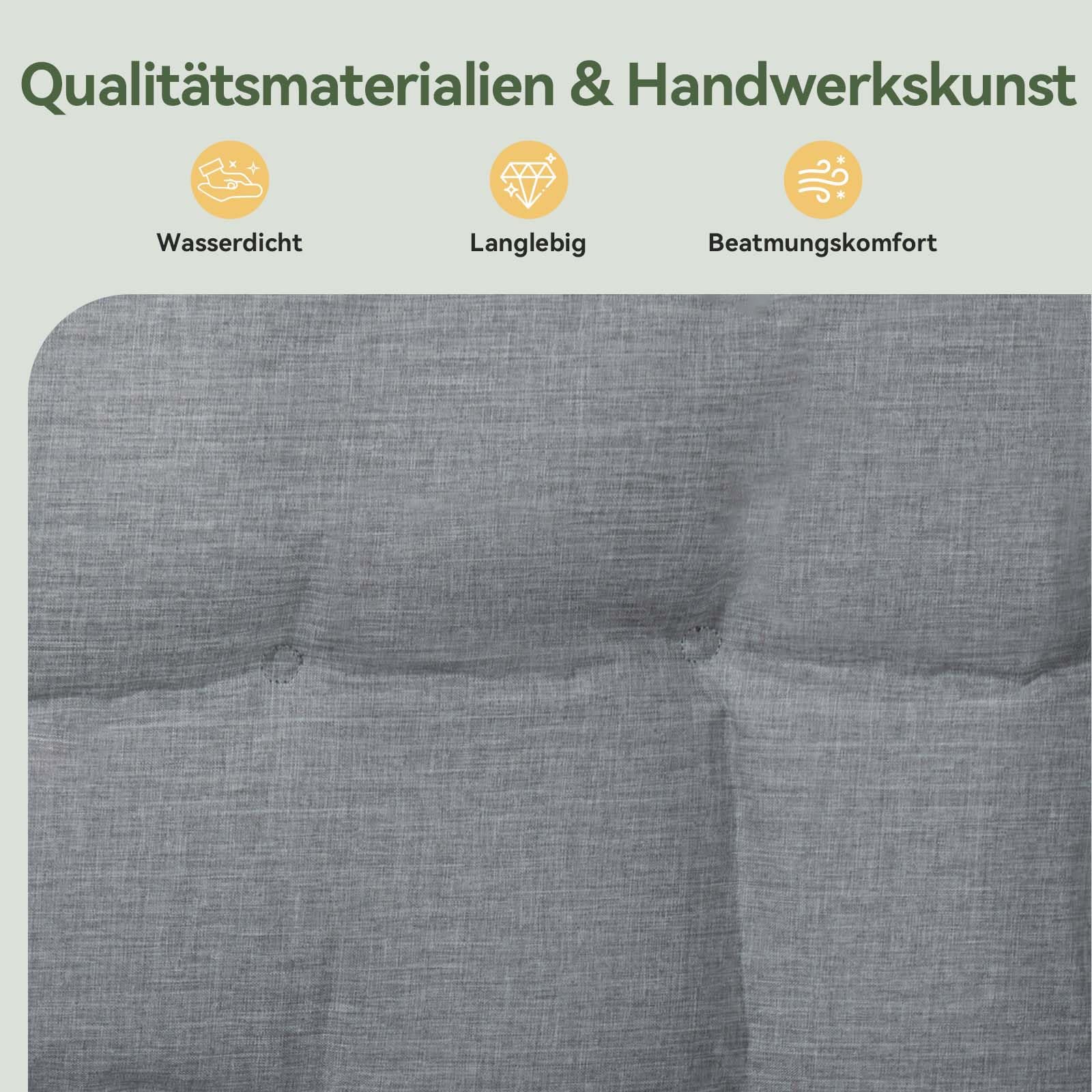 Aoxun Campingstuhl Faltbar Breit Campingsofa für 2 Personen Doppel Klappstuhl Camping Faltsofa 124CM, Campingcouch Dick Gepolstert Klappstuhl XXL 2 Sitzer Hohe Lehne für Outdoor Garten Balkon Indoor