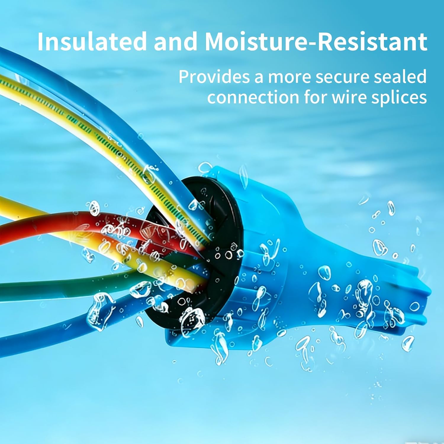 Waterproof Electrical Connectors, Waterproof Wire Connectors for 20-8 AWG, Sealed Wire Nuts for Landscape Lighting, Irrigation and Outdoor Wiring, 600V Max, 25 Pack