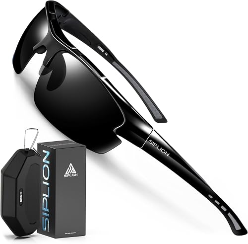 SIPLION Sport Sonnenbrille Herren Polarisiert UV400 Leichter…