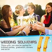 Vista 4 de Dandat 100 llaveros para abridor de botellas, regalos de boda personalizados para invitados, abridor de cerveza de vino de aluminio grabado, regalos