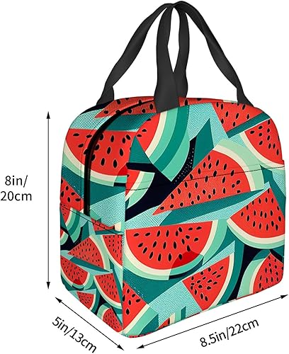 Miniatura 4 de Lonchera térmica para mujeres y hombres, con estampado de sandía en rodajas, reutilizable, a prueba de fugas, para el trabajo, oficina, picnic o