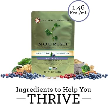 FUNCTIONAL FORMULARIES Liquid Hope Peptide Berry Medley, 24 Pack | Organic berry peptide tube feeding formula with 23g protein and 7g fiber.