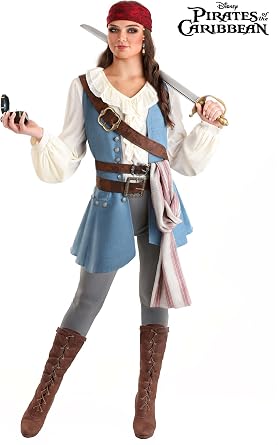 Disney Pirates of the Caribbean Jack Sparrow Women's Halloween Costume | Adult Swashbuckler Captain Outfit