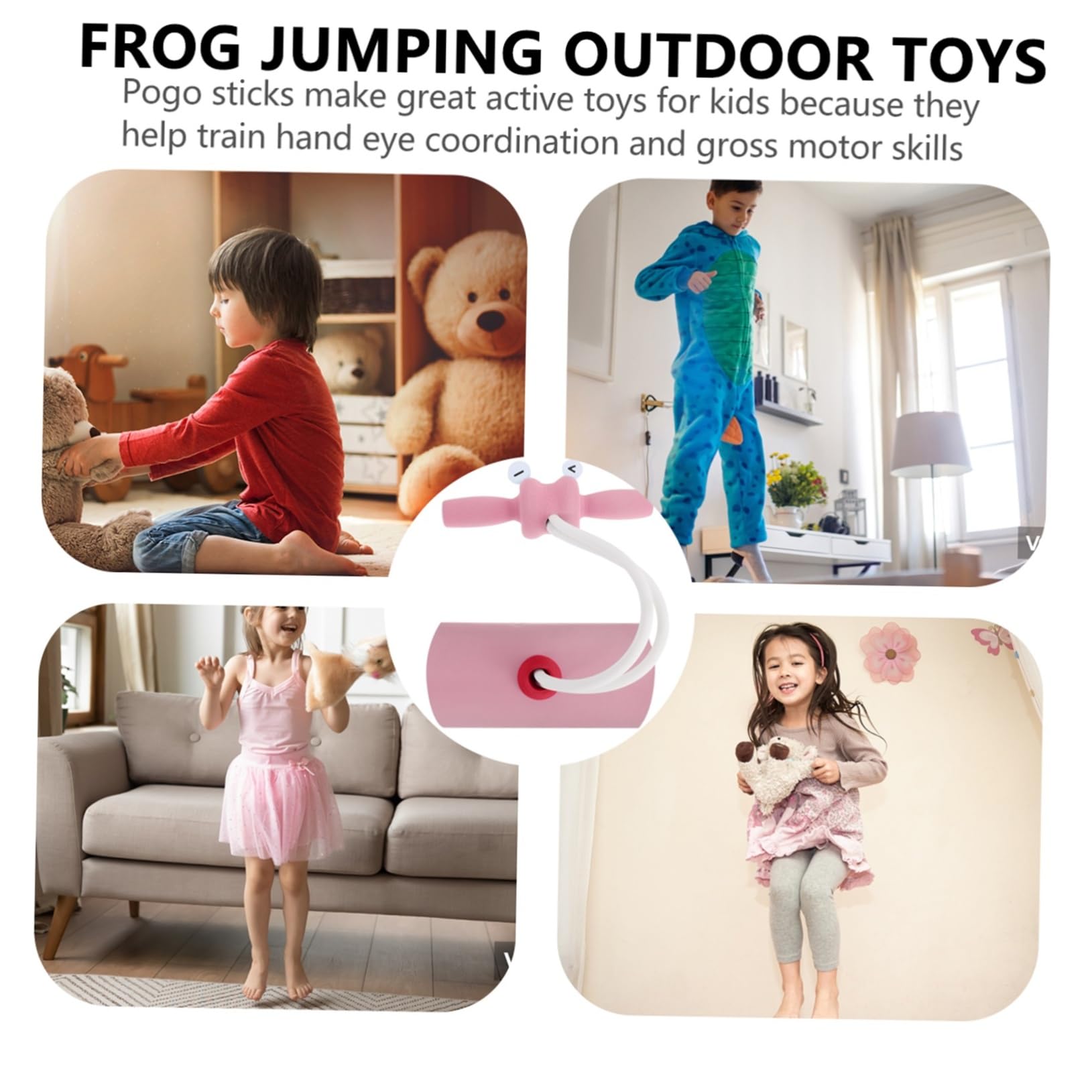 HANABASS 1Pc Jumper for Educational Bouncing for Indoor Outdoor Play Sensory Training Equipment for Hand Eye Coordination and Motor Skills Fun Jumping for All Ages