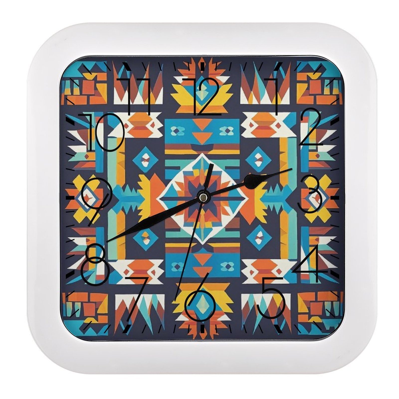 Horloge murale silencieuse Navajo sans tic-tac pour un confort absolu