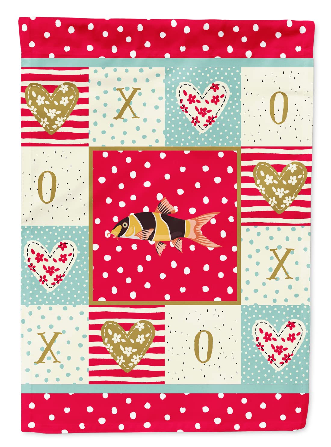 Drapeau de jardin poisson clown taille S décoration extérieure multicolore toile