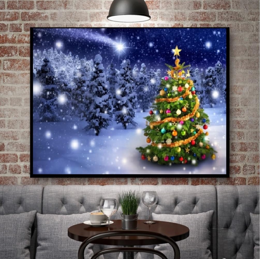 ダイヤモンドアート 壁に飾れるツリー キラキラクリスタルビーズ部分貼り付け Amazon | siawadeky ダイヤモンドアート クリスマスツリー DIY