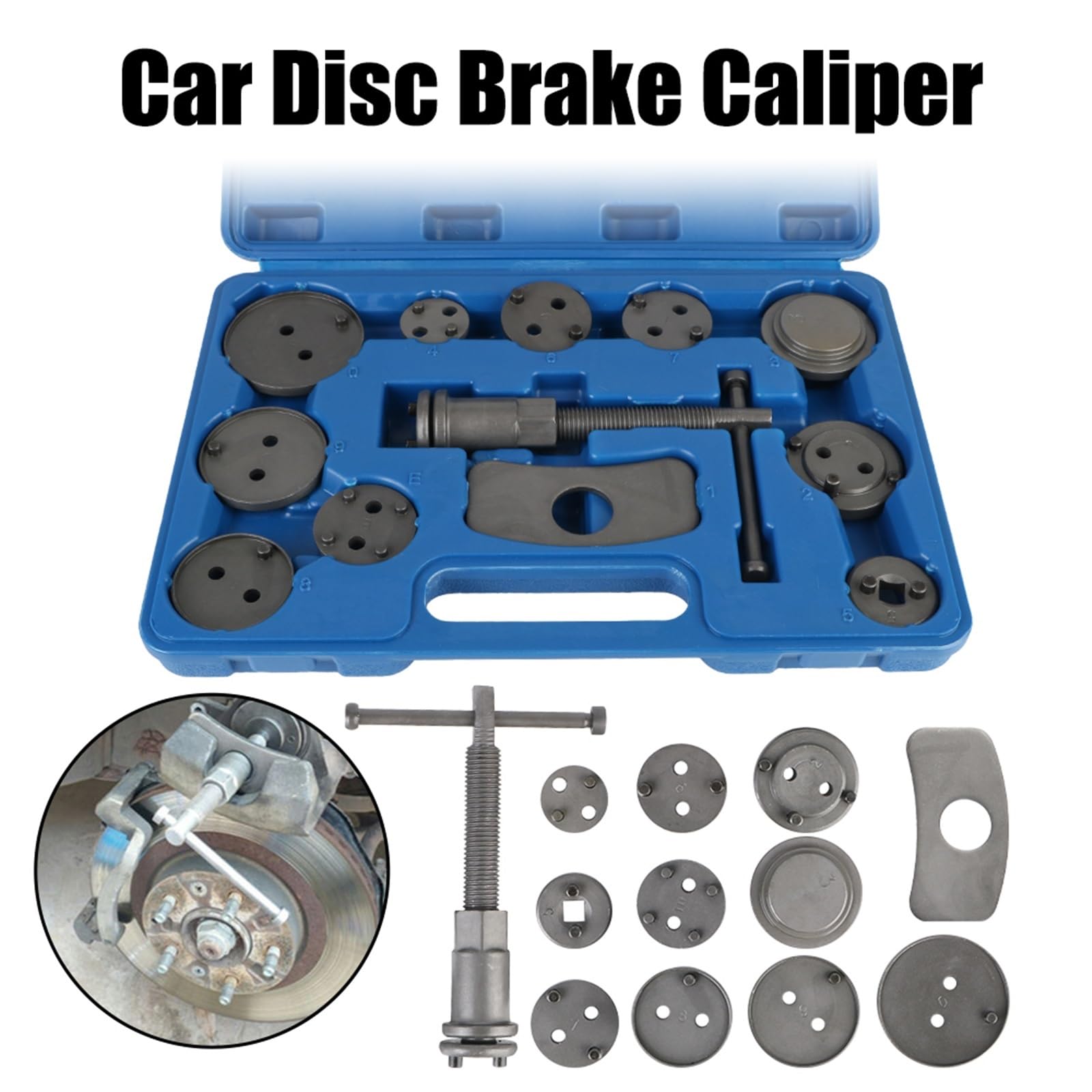 Ajustador freno de tambor Juego de 12 o 13 pinzas de freno de disco para coche, fiables y prácticas, con compresor de pistón de freno trasero y rebobinado. piston calibre freno(12pcs)