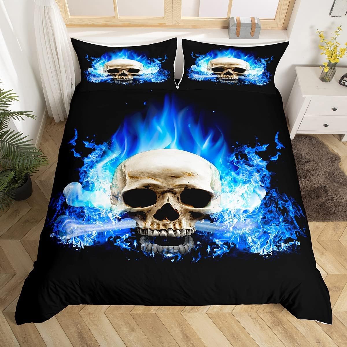 Housse de couette 140x200 squelette zippée pour en finir avec la couette qui glisse