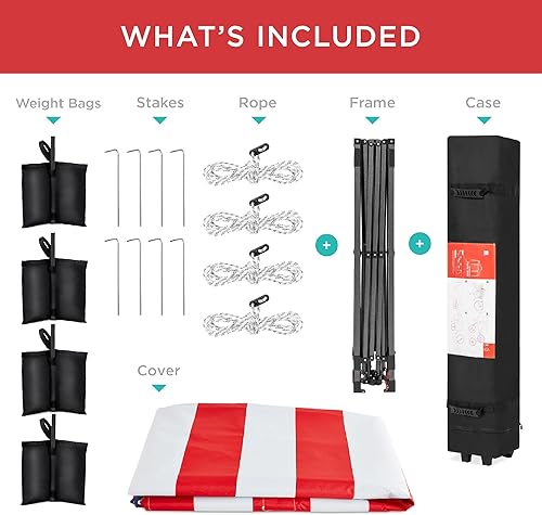 Miniatura 8 de Best Choice Products Tienda de campaña desplegable de 10 x 10 pies para 1 persona, refugio portátil instantáneo con 1 botón de empuje, funda, 4